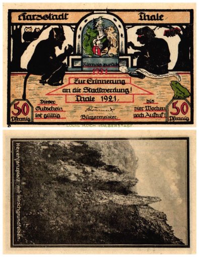 Thale 50 Pfennig 4 Pieces Notgeld Set, 1921, Mehl #1320.15, UNC