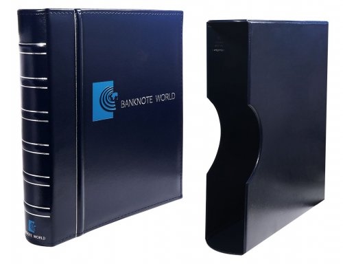 Banknote World Banknote Album, Currency Collecting, 3 Ring, Blue - Accessories