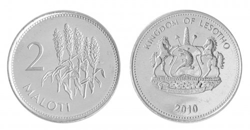 Lesotho 20 Lisente - 5 Maloti, 4 Pieces Coin Set, 1998-2010, KM # 58-65, Mint