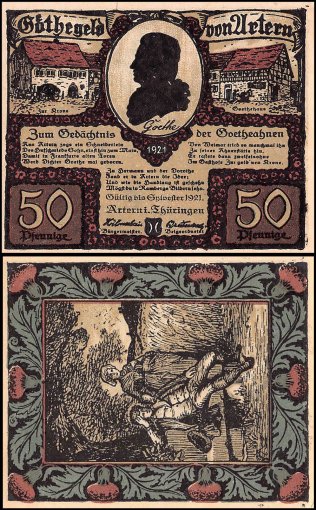 Artern 50 Pfennig 6 Pieces Notgeld Set, 1921, Mehl #46.3, UNC