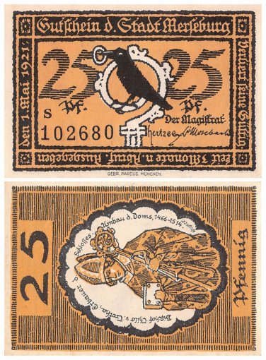 Merseburg 5 - 50 Pfennig 10 Pieces Notgeld Set, 1921, Mehl #884.1, UNC
