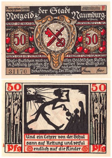 Naumburg 50 Pfennig 12 Pieces Notgeld Set, 1920, Mehl #928.4, UNC