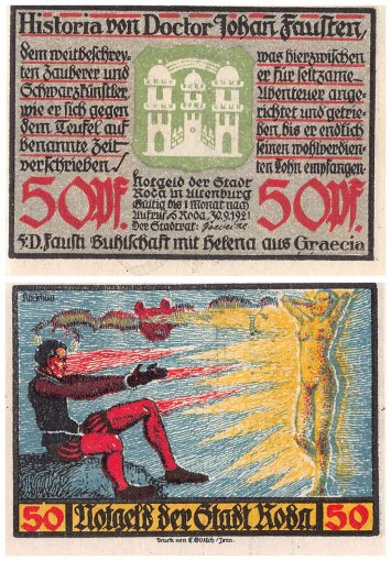 Roda 25 - 50 Pfennig 7 Pieces Notgeld Set, 1921, Mehl #1127, UNC