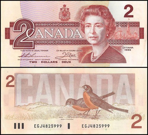 Canada 2 Dollars Banknote, 1986, P-94b, UNC, Queen Elizabeth II