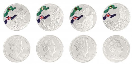 British Virgin Islands 10 Dollars, 4 Pieces Silver Coin Set, 2016, Mint