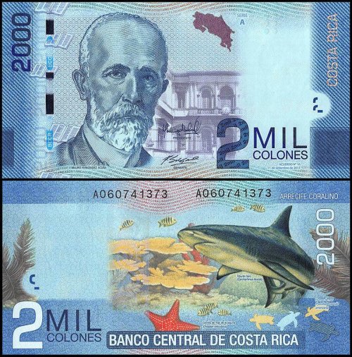 Costa Rica 2,000 Colones Banknote, 2013, P-275, UNC, Series A