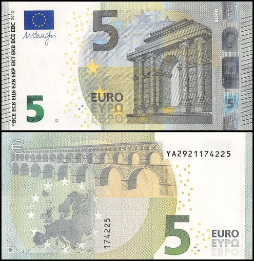 European Union - Greece 5 Euro Banknote, 2013, P-20y, UNC