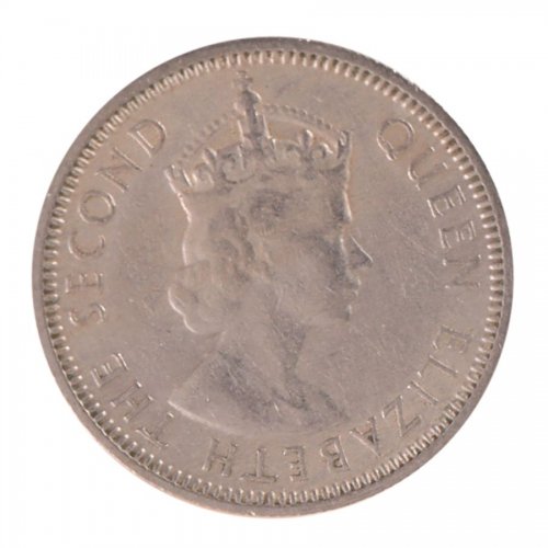Fiji 6 Pence Coin, 1953, KM #19, Mint, Queen Elizabeth II, Turtle