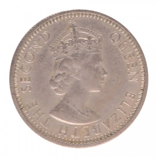 Fiji 6 Pence Coin, 1962, KM #19, XF-Extremely Fine, Queen Elizabeth II, Turtle