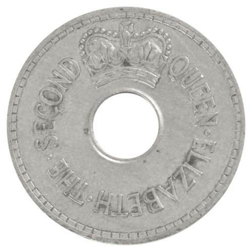 Fiji 1 Penny Coin, 1964, KM #21, XF-Extremely Fine, Queen Elizabeth II