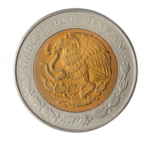 Mexico 5 Pesos Coin, KM #916, 2009, Mint, Commemorative, Servando Mier, Coat of Arms