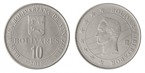 Venezuela 10-100 Bolivar Fuerte, 3 Pieces Coin Set, 2016, KM #104-106, Mint