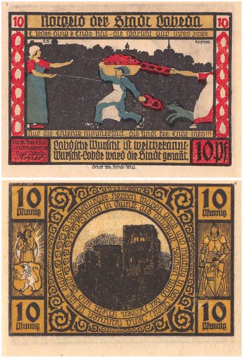 Lobeda 10 Pfennig Notgeld, 1921, Mehl #808.1a, UNC