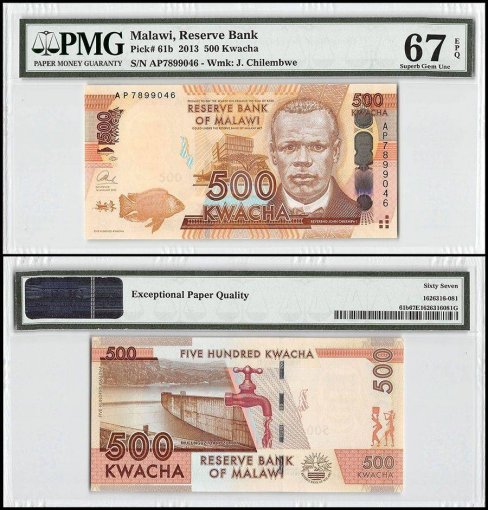 Malawi 500 Kwacha, 2013, P-61b, PMG 67
