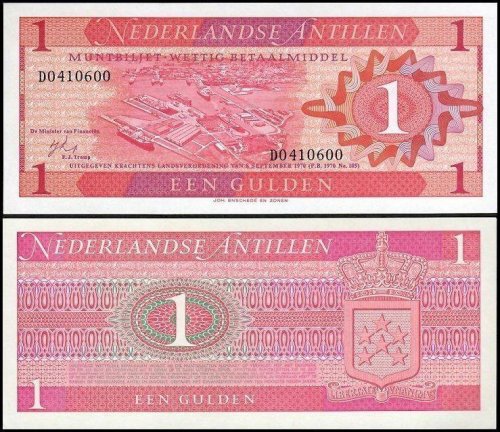 Netherlands Antilles 1 Gulden Banknote, 1970, P-20, UNC