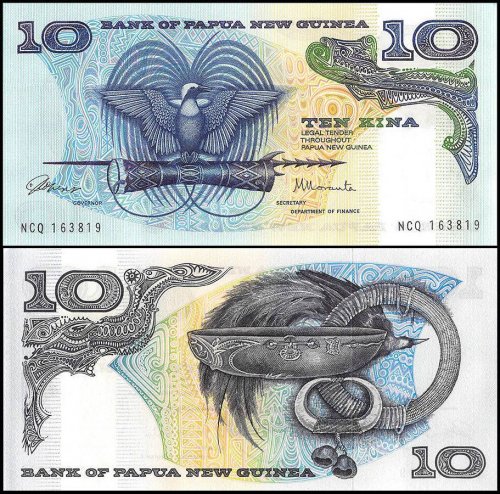 Papua New Guinea 10 Kina Banknote, 1985, P-7, UNC