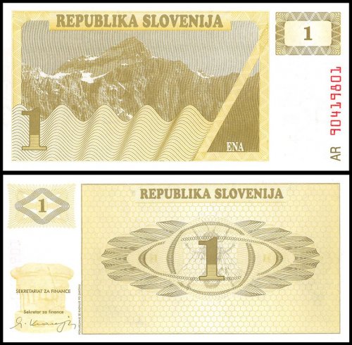 Slovenia 1 Tolar Banknote, 1990, P-1, UNC