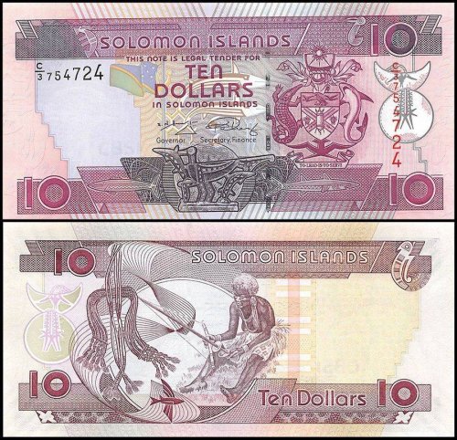 Solomon Islands 10 Dollars Banknote, 2008, P-27, UNC