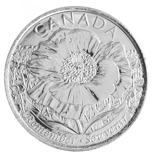 Canada 25 Cents 4.4 g Nickel Plated Steel Coin, 2015,KM # 1852.1,Mint,Flower, QE