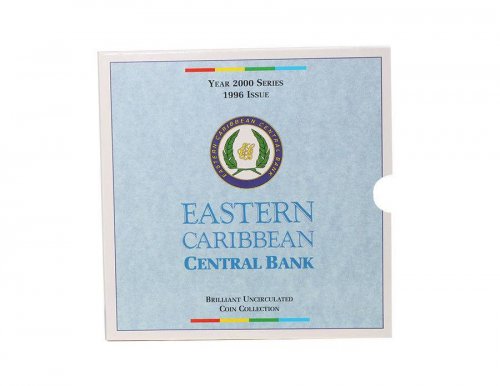 Eastern Caribbean 1 Cent - 1 Dollar 6 Pieces Coin Set, 2000, Mint, Bays, QEII