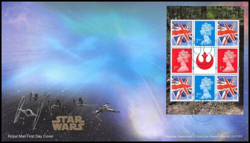 Great Britain Star Wars Prestige Stamp Book First Day Cover,2015,Edinburg Cancel