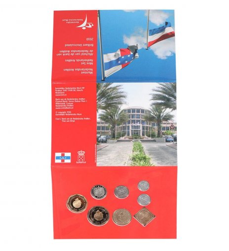 Netherlands Antilles 1 Cent - 5 Gulden 8 Piece Full Coin Set, 2010,Mint,Farewell