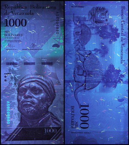 Venezuela 1,000 (1000) Bolivares Banknote, 2007-17, P-NEW, UNC