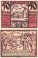 Gebesee 10 Pfennig-1 Mark 7 Pieces Notgeld Set, 1921, Mehl # 410.1, UNC