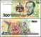 Brazil 500 Cruzeiros on 500 Cruzados Novos Banknote, 1990 ND, P-226b, UNC