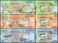 Cook Islands 10 - 50 Dollar 3 Piece Set, 1992, P-8-10, UNC, STAINED, Church, Pacific Ocean