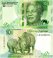 Best African Green 5 Pieces Banknote Set, UNC