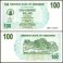 Zimbabwe 100 Dollars Banknote, 2007, P-69, Used, Radar Serial # 8128218