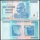 Zimbabwe 100 Trillion Dollars Banknote, 2008, P-91, UNC, Replacement