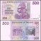 Zimbabwe 500 Dollars Banknote, 2007, P-70, Used, Replacement