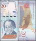 Venezuela 20 Bolivar Soberano Banknote, 2018, P-104, UNC, Error, Mis-Cut