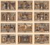 Gernrode am Harz 50-75 Pfennig 12 Pieces Notgeld Set, 1921, Mehl #423.4a, UNC