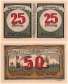 Koenigsaue 25-100 Pfennig 5 Pieces Notgeld Set, 1921, Mehl #721.1b, UNC