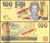 Fiji 2-100 Dollars 6 Pieces Banknote Set, 2007 ND, P-109s-114s, UNC, Specimen