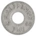 Fiji 1/2 Penny Coin, 1950, KM #16, VF-Very Fine, King George VI