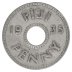 Fiji 1 Penny Coin, 1935, KM #2, F-Fine, King George V