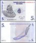 Democratic Republic of Congo 5 Centimes Banknote, 1997, P-81, UNC