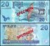 Fiji 20 Dollars Banknote, 2013 ND, P-117s, UNC, Specimen