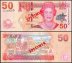 Fiji 50 Dollars Banknote, 2007 ND, P-113s, UNC, Specimen