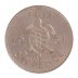Fiji 6 Pence Coin, 1961, KM #19, Mint, Queen Elizabeth II, Turtle