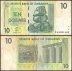 Zimbabwe 10 Dollars Banknote, 2007, P-67, Used, Replacement
