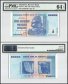 Zimbabwe 100 Trillion Dollars, 2008, P-91, Fancy Serial #, PMG 64