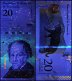 Venezuela 20 Bolivares Soberano Currency, 2018, P-NEW,UNC,Simón Rodríguez,Jaguar