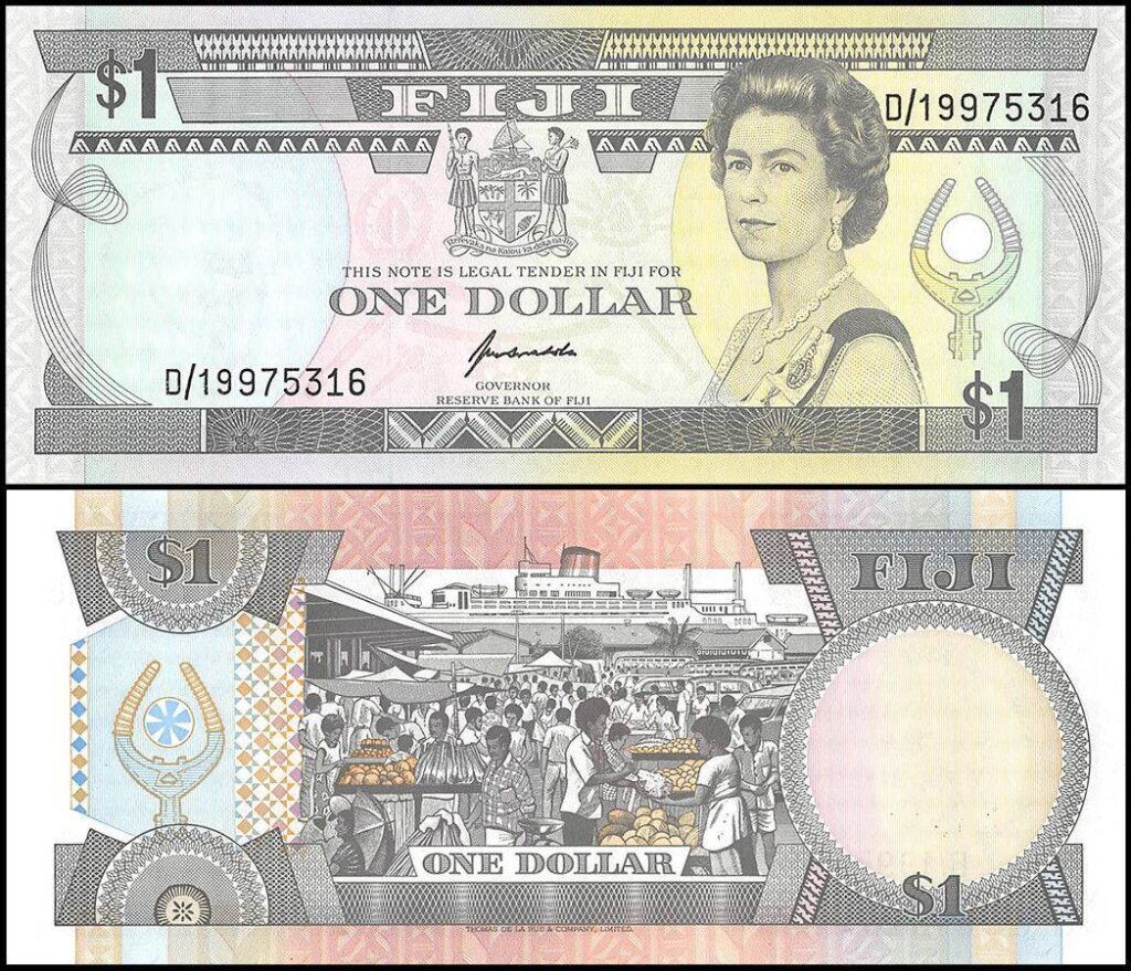 Fijian banknote from 1993 featuring Queen Elizabeth ll
