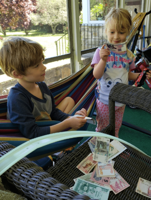 Banknotes are a very good educational tool for children
