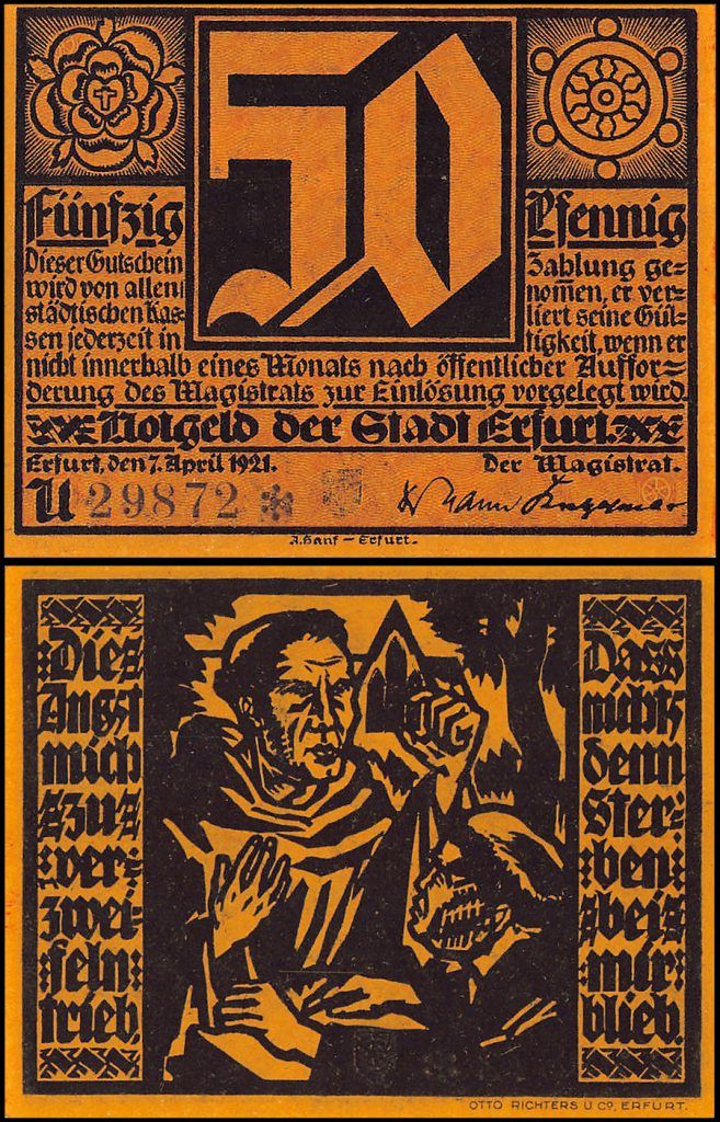 Erfurt 50 Pfennig | 1921 | Mehl #344.3 |